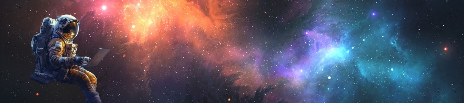 Astronaut schwebt im Weltall – Akademie Herkert