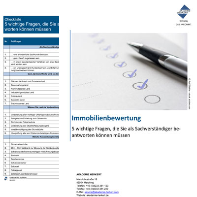 Titelseite Whitepaper Checkliste Immobilienbewertung