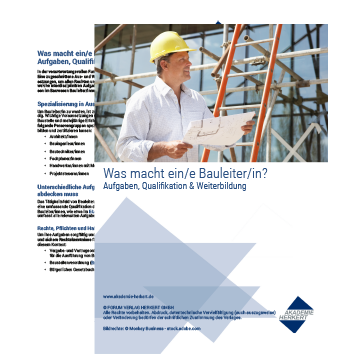 Vorschau Whitepaper Bauleiter/in - Aufgaben, Qualifikation, Weiterbildung