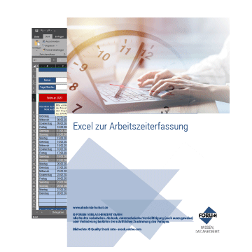 Glossar Vorschau Arbeitszeiterfassung –Excel zum sofortigen Ausfüllen: