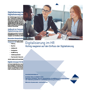 Vorschau Whitepaper Digitalisierung im HR