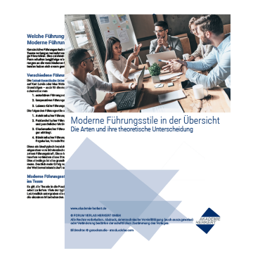 Moderne Führungsstile in der Übersicht