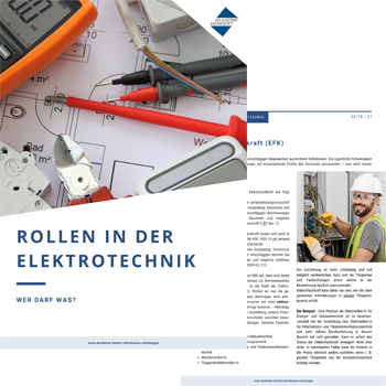 Titelseite Whitepaper Rollen einer Elektrofachkraft